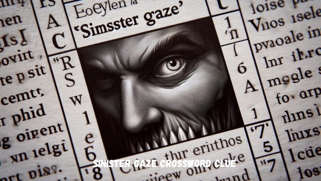 Sinister Gaze Crossword Clue