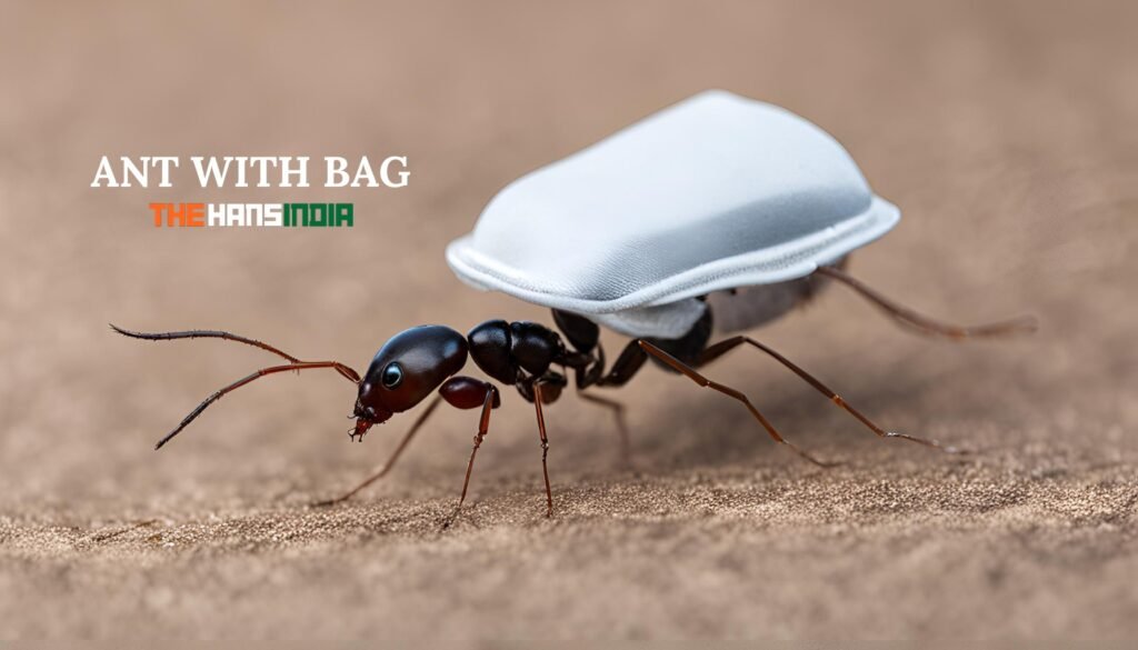 ant with bag